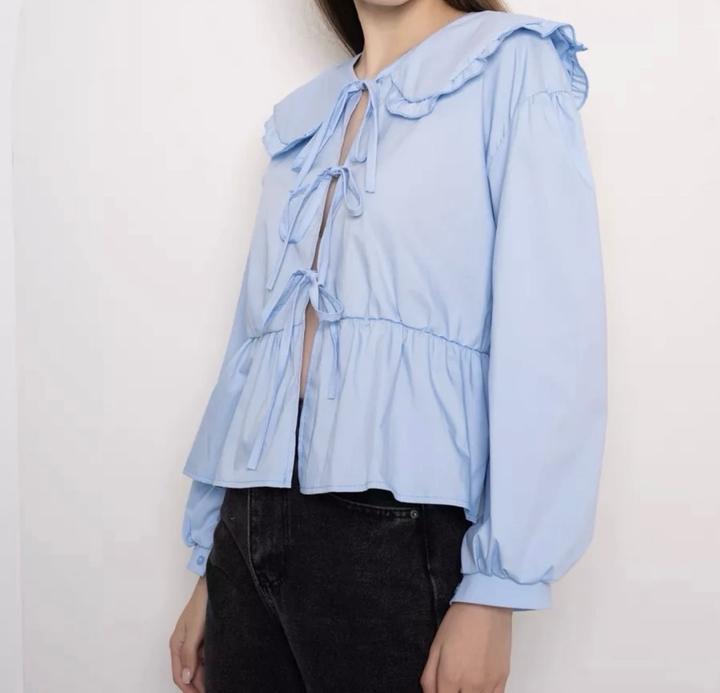 Женская рубашка на завязках