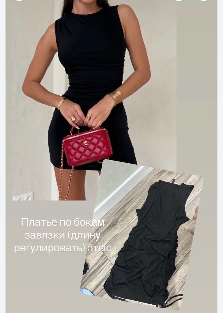 Черное платье мини