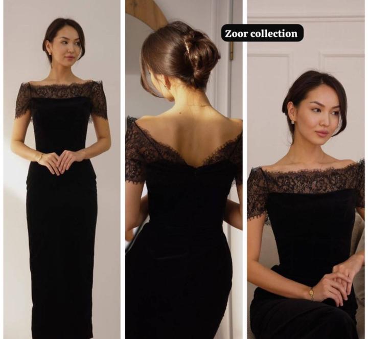 Плате черное макси