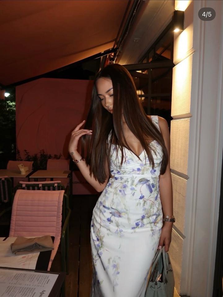 Цветочное белое платье Nosi moyo