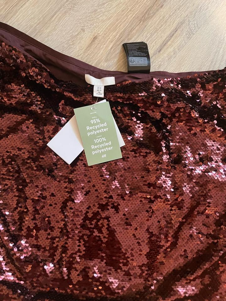 Юбка короткая с блестками H&M Л/хл размер