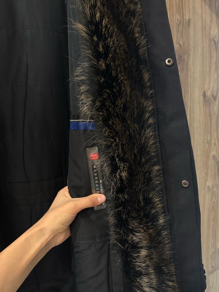 Мужская куртка утеплитель мех енота
