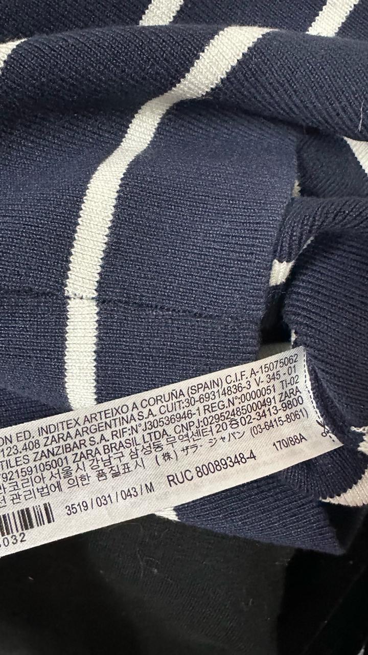 Трикотажный лонгслив Zara в морском стиле