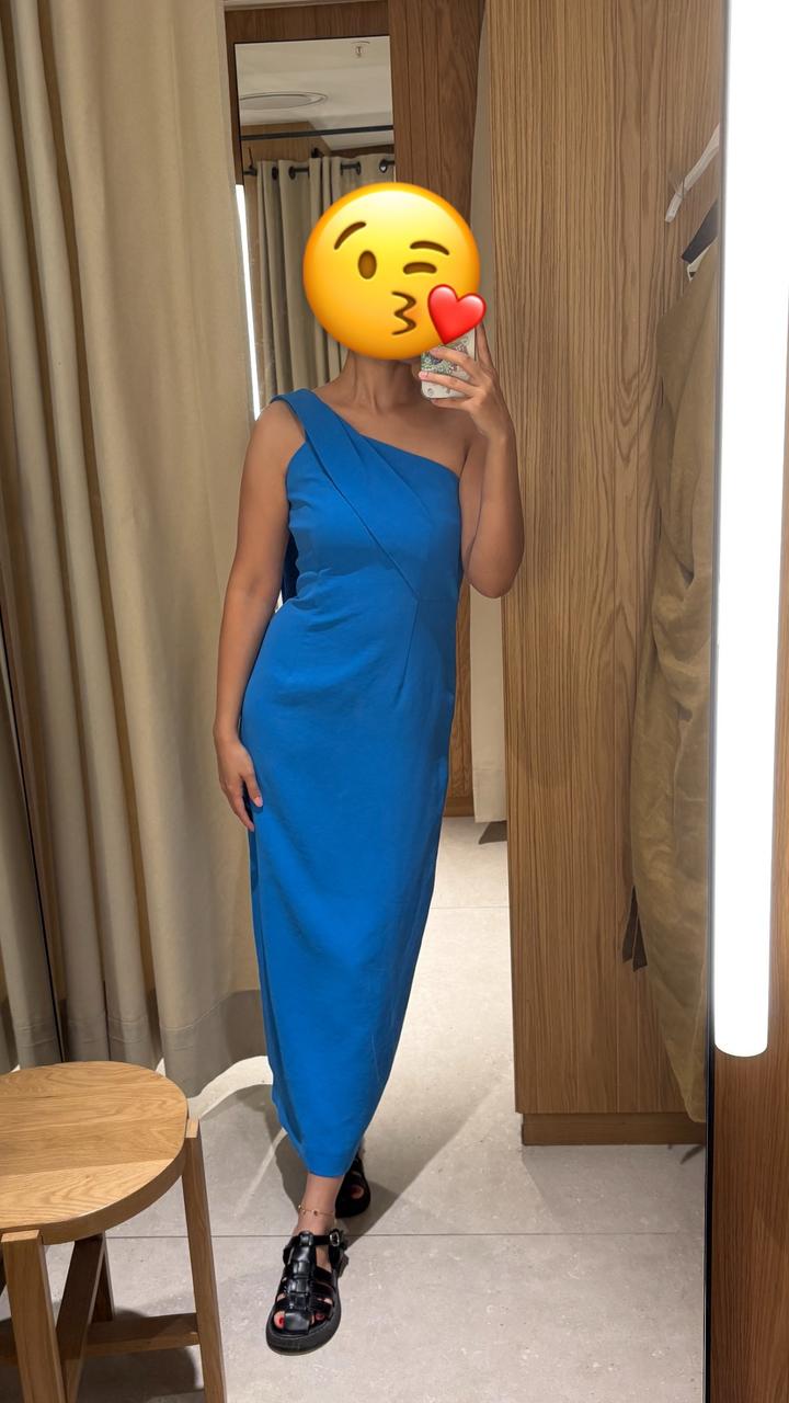 Синее платье Mango