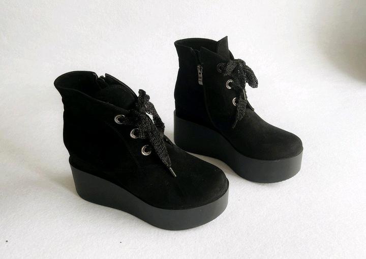 Ботинки ботильоны 38 размер на платформе искусственная замша