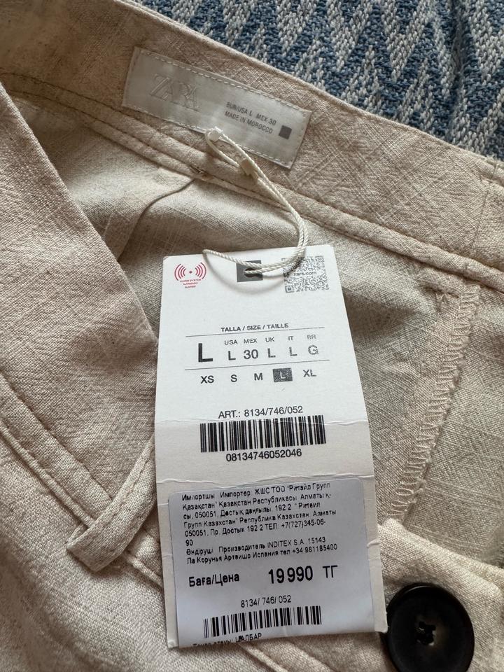 Льняные брюки Zara