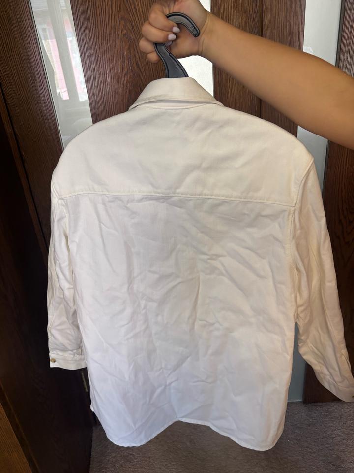 Плотная белая рубашка Massimo Dutti