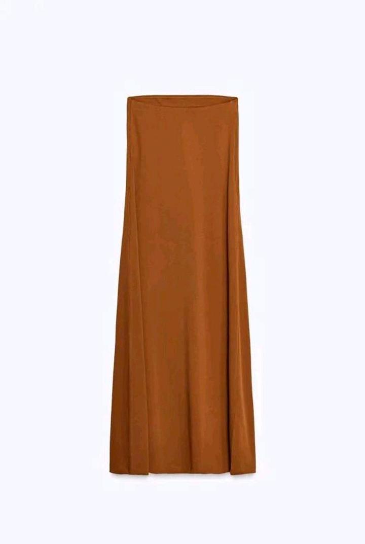 Платье из плотного хлопка без бретелей Zara новое
