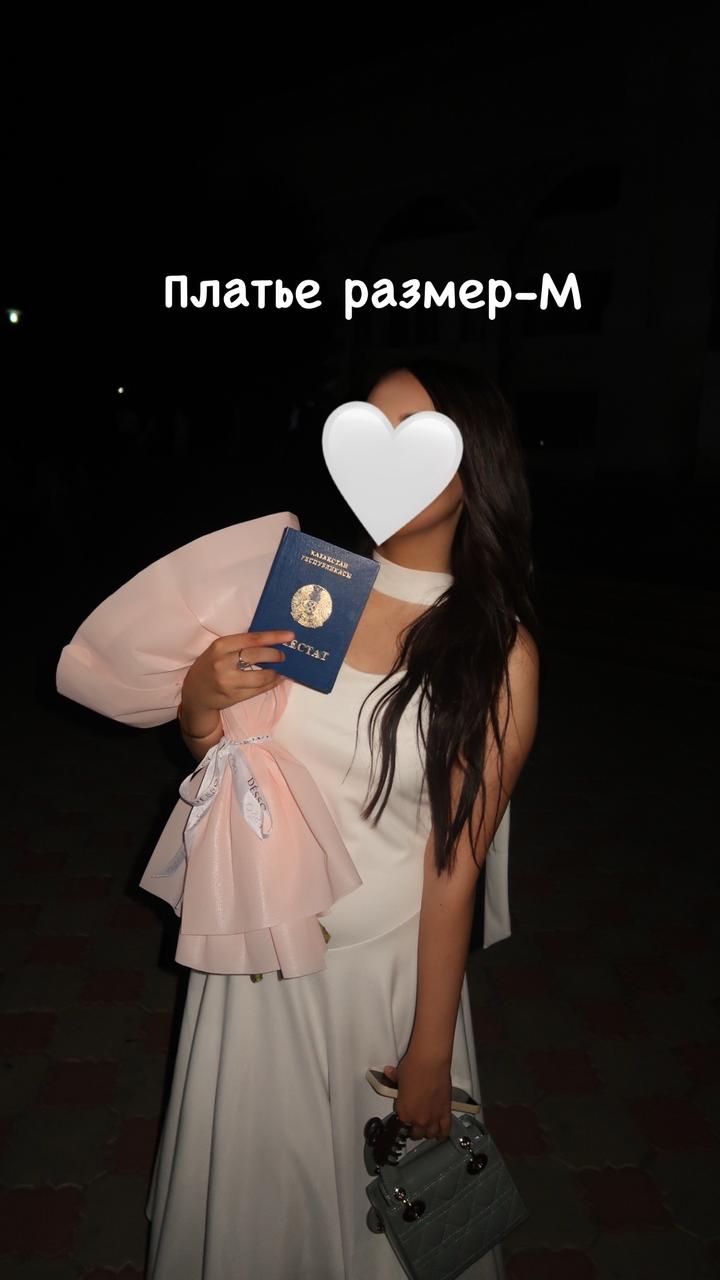 Белое платье на мероприятия выпускной вручения🥰