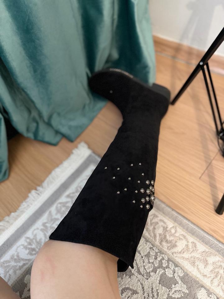 Замшевые сапоги