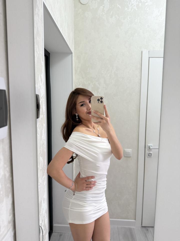 Белое платье мини