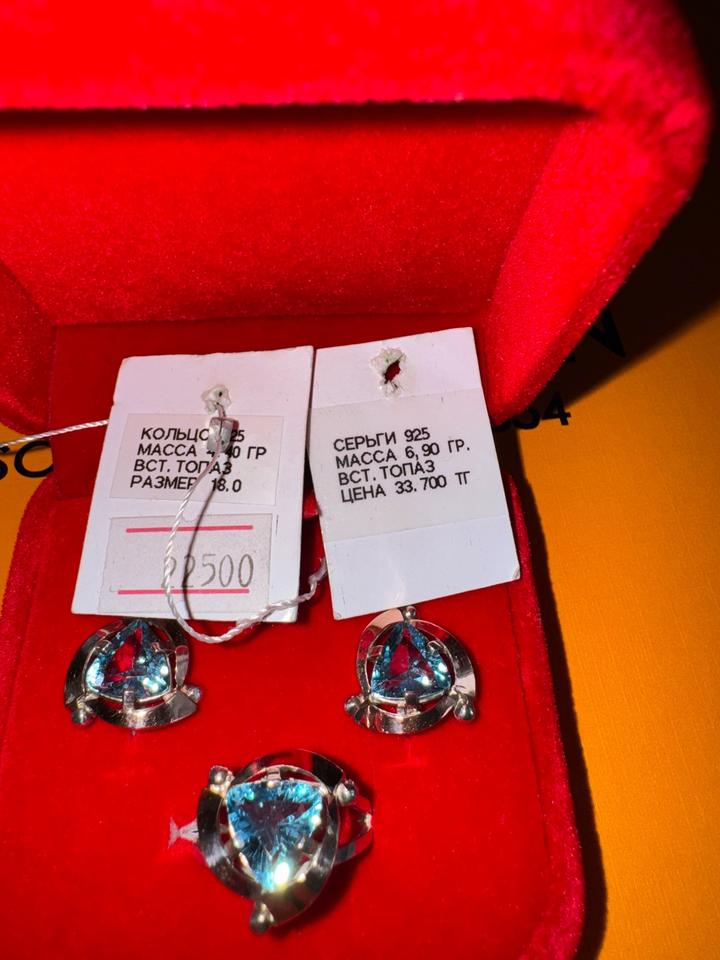 Комплект кольцо и серьги