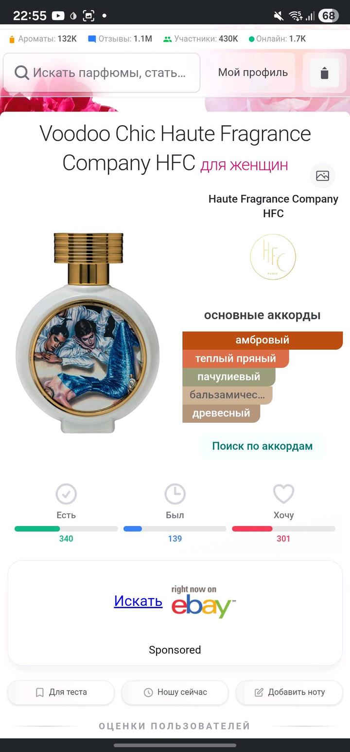 Voodoo Chic Haute Fragrance Company HFC