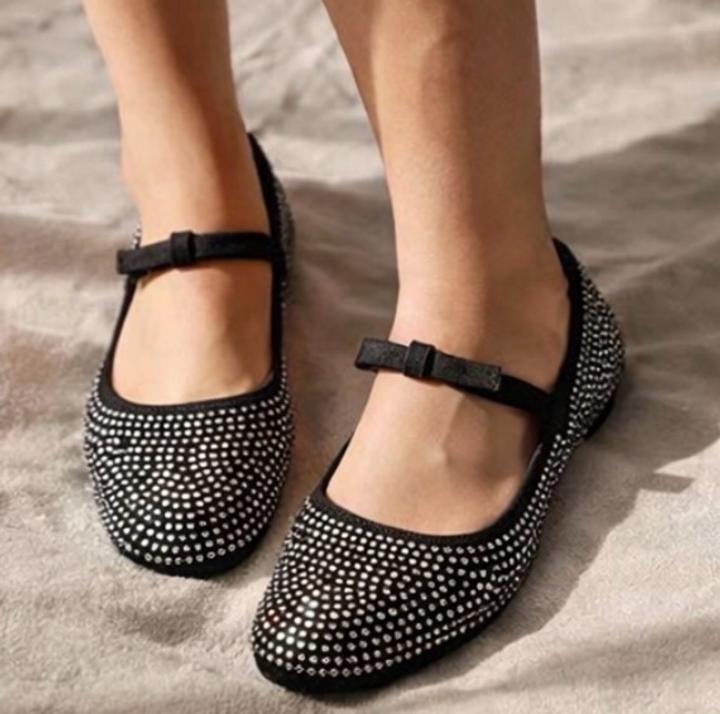 Балетки со стразами