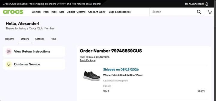 Кроссовки женские Crocs Women's InMotion LoteRide Pacer