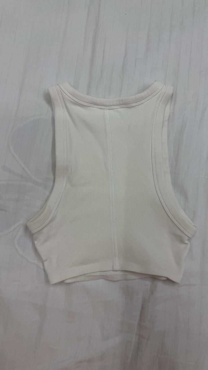 Топик/майка Zara в белом цвете, размер S