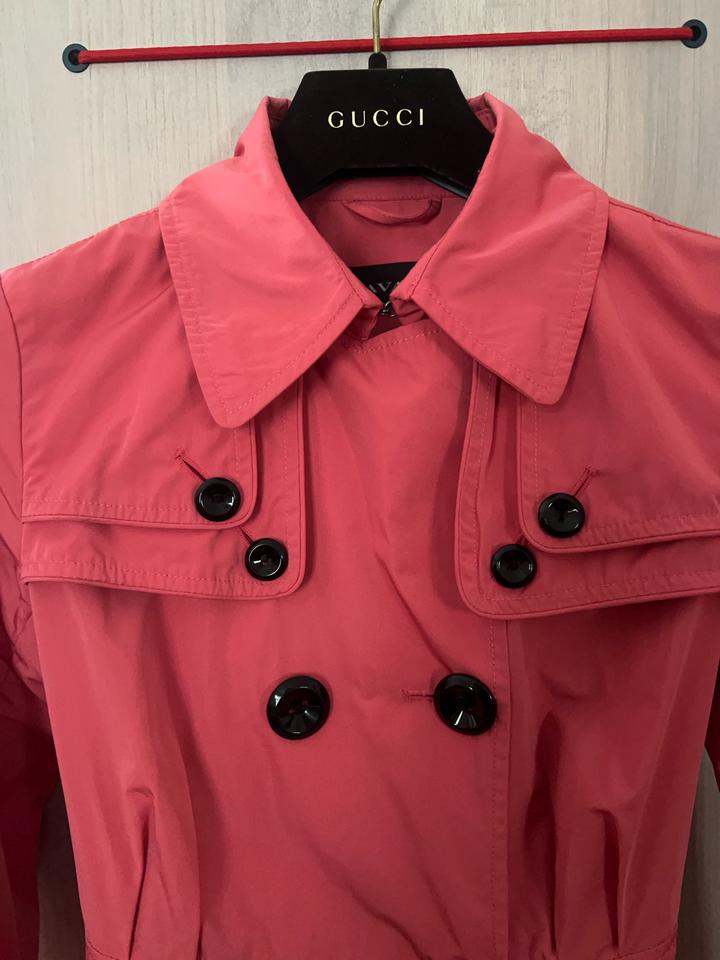 Винтажный Ярко-розовый тренч SAVAGE размер XS