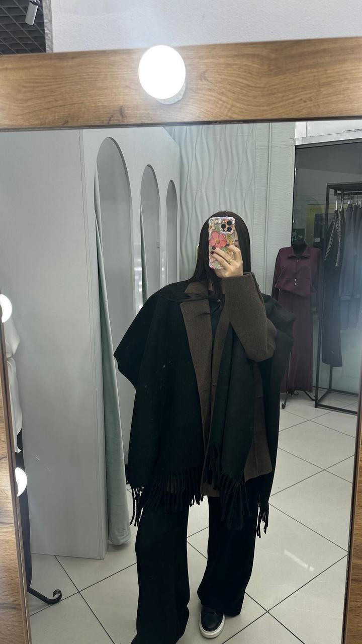 Пончо пальто в отличном состоянии