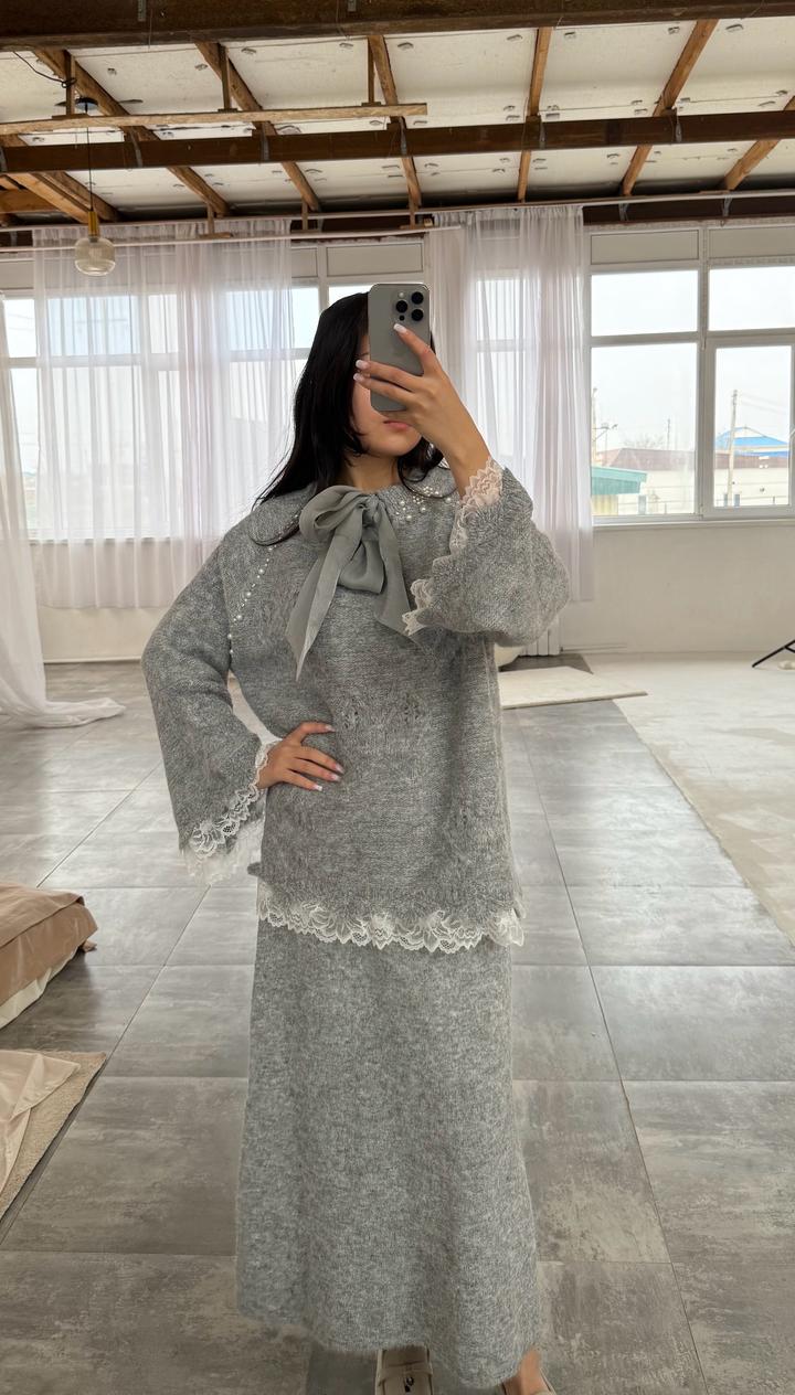 Серая двойка шерстяная