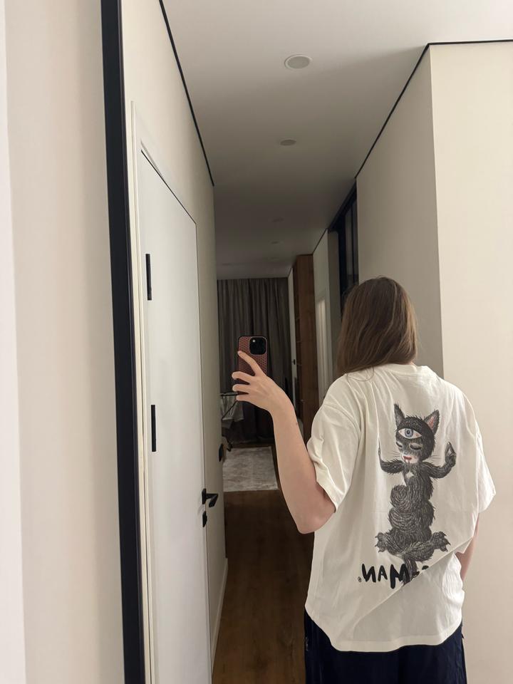 Футболка Bershka с принтом унисекс