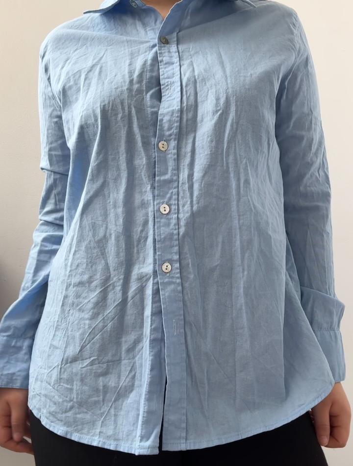 голубая рубашка massimo dutti