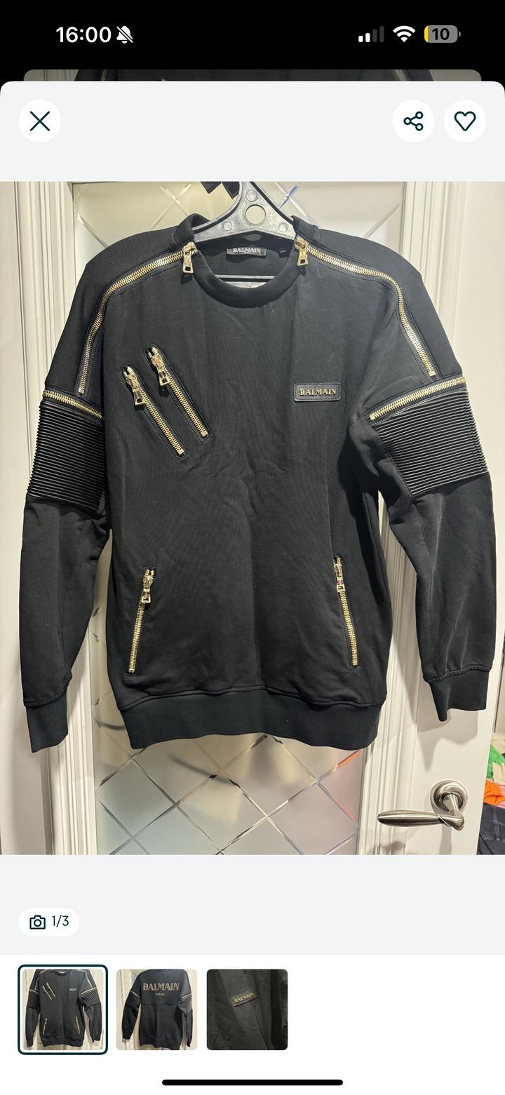 Кофта черная balmain