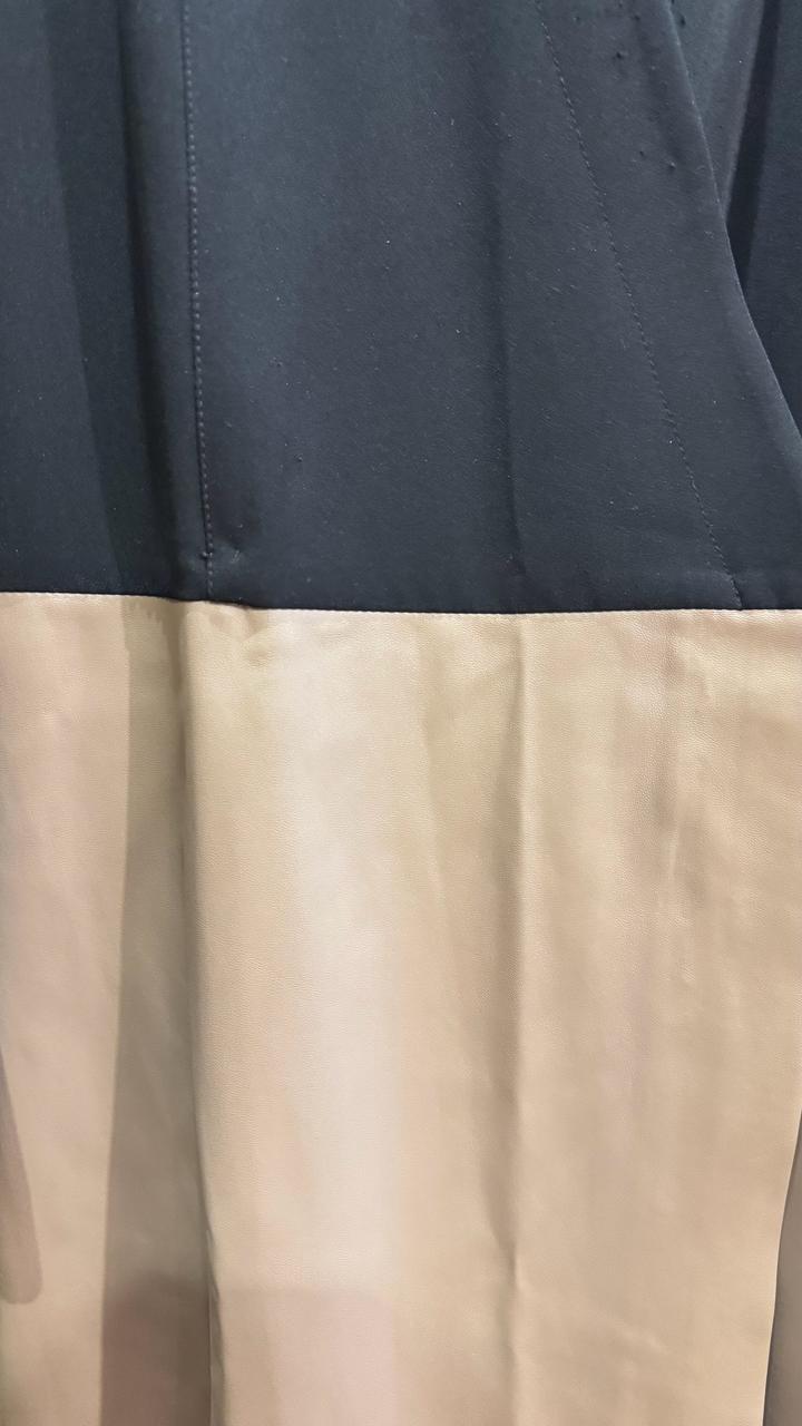 Платье трикотаж-экокожа