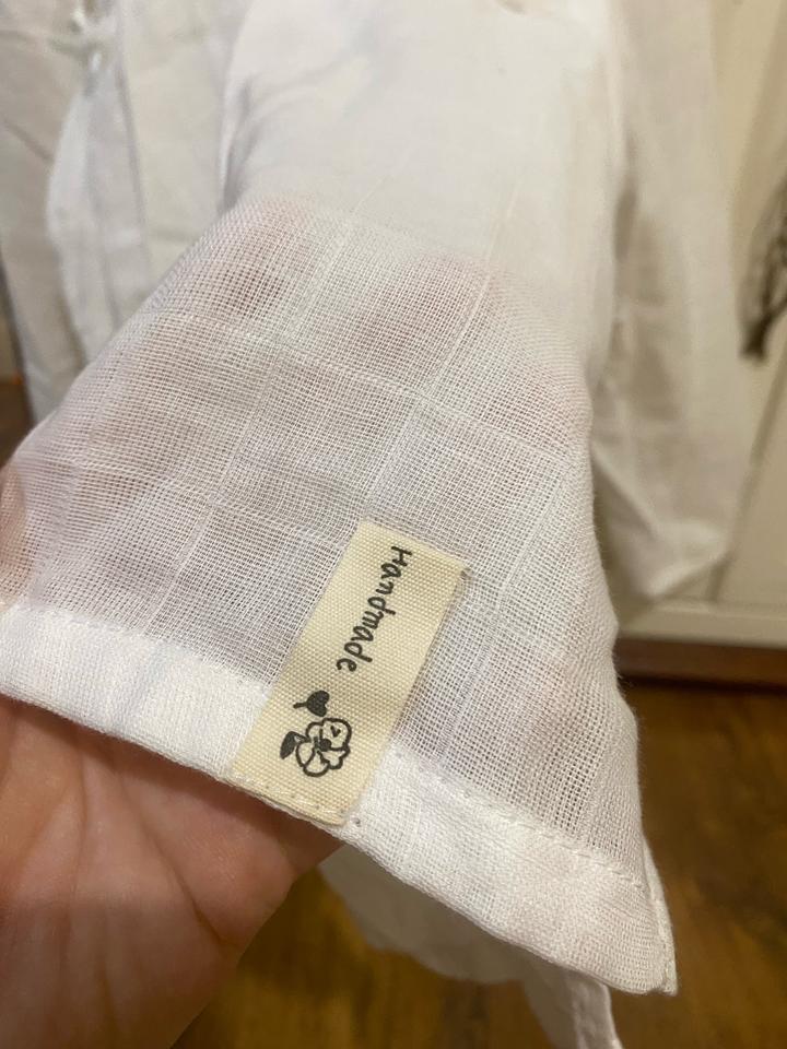 Пляжная накидка на мальчика /девочку белый лен