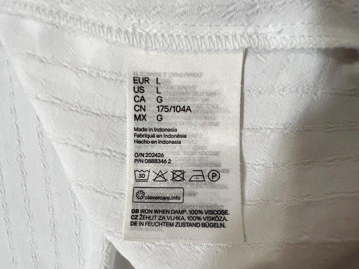 Белый топ летний майка M/L 46-48 бюст от 91 до 95 см