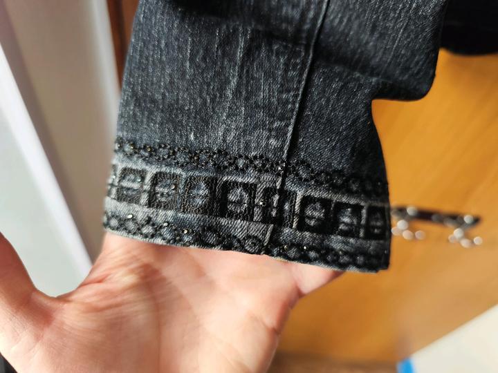 Джинсовый укороченный жакет (пиджак)