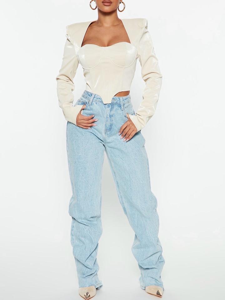 Корсет с тиснением под крокодила Fashion Nova