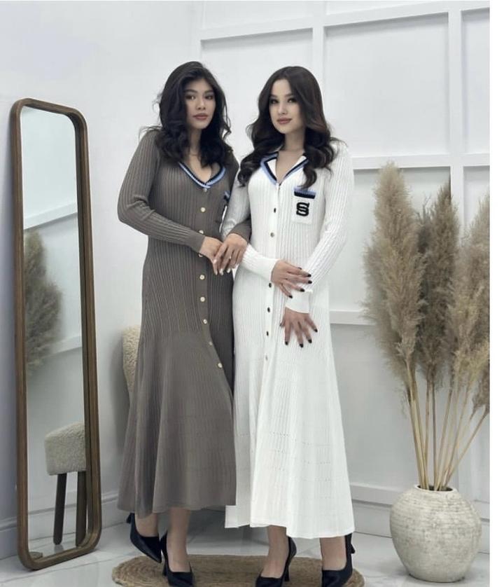 Повседневное платье белый