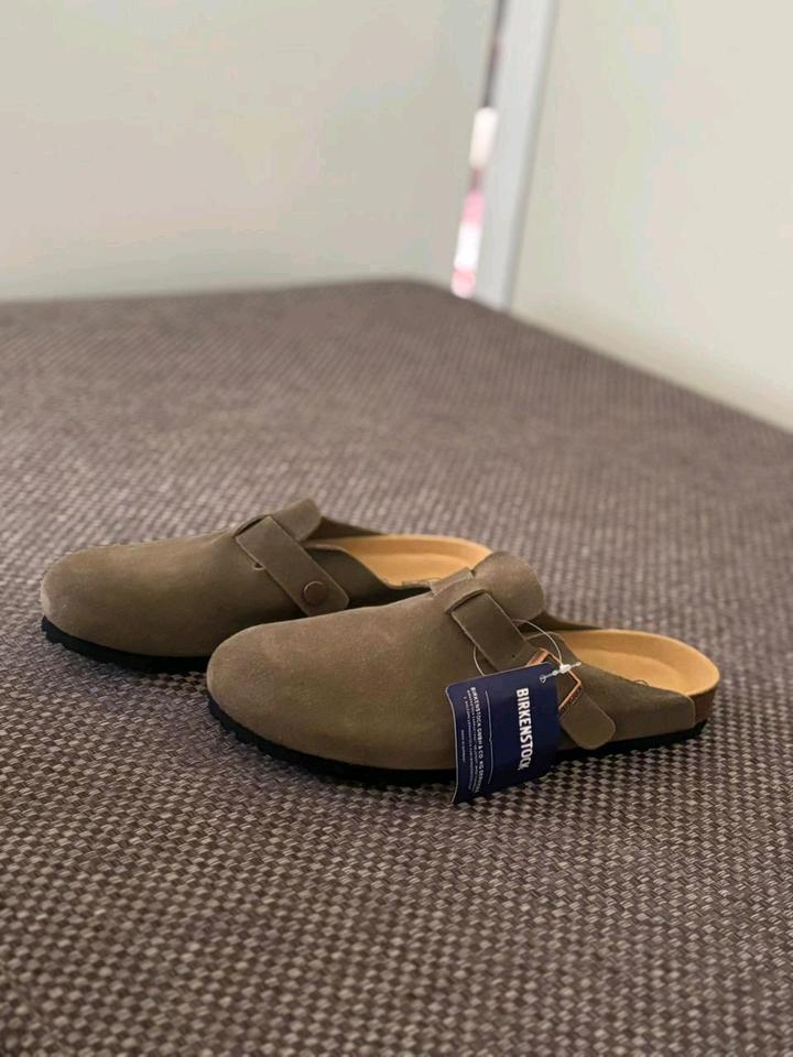 Замшевые слиперы Birkenstock