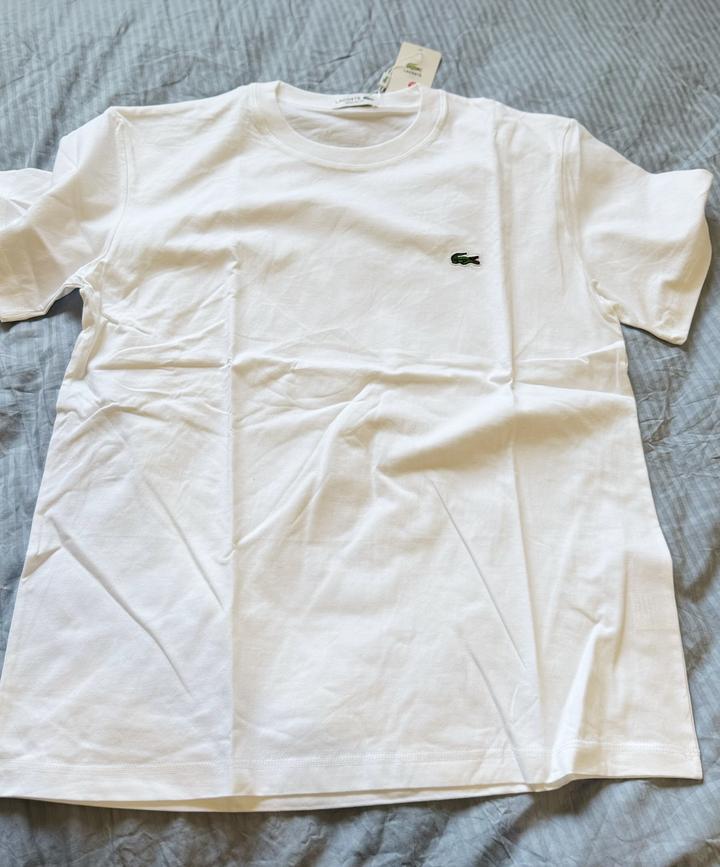 Lacoste белая футболка