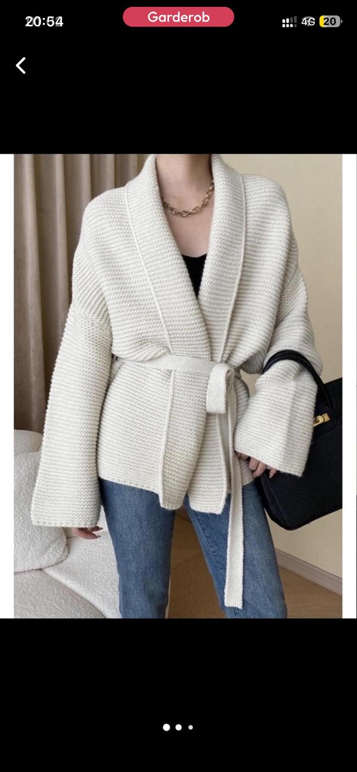 Кардиган с завязкой