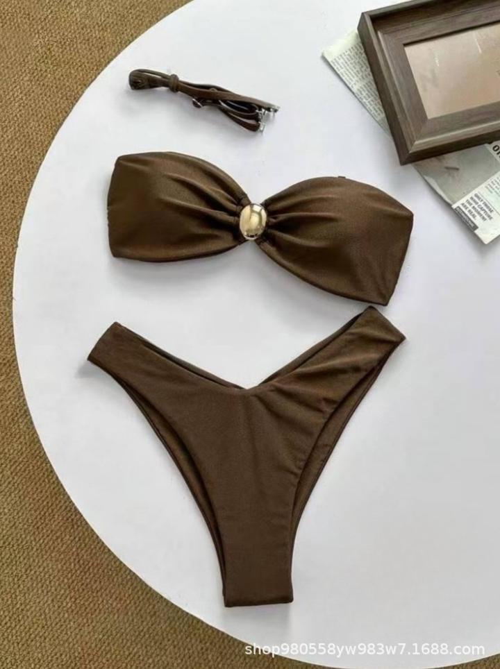 Коричневый купальник