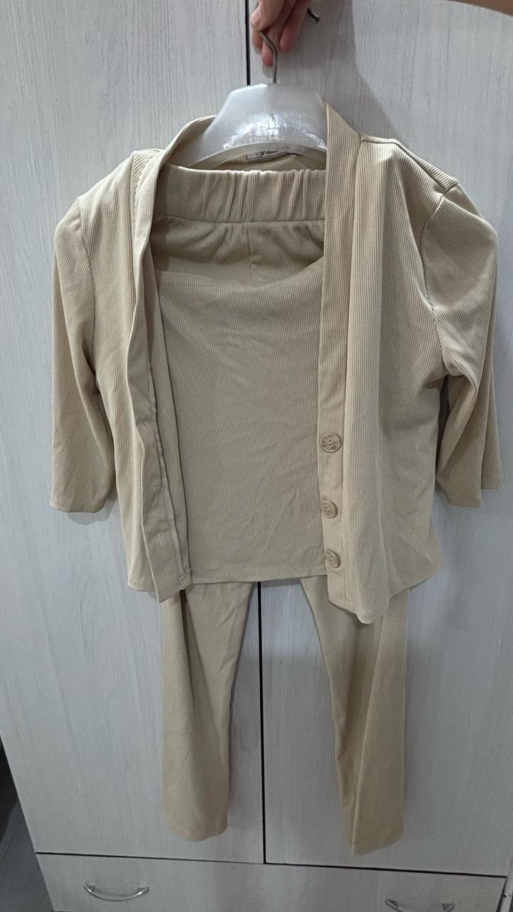 тройка комплект (топ + кардиган + лосины)