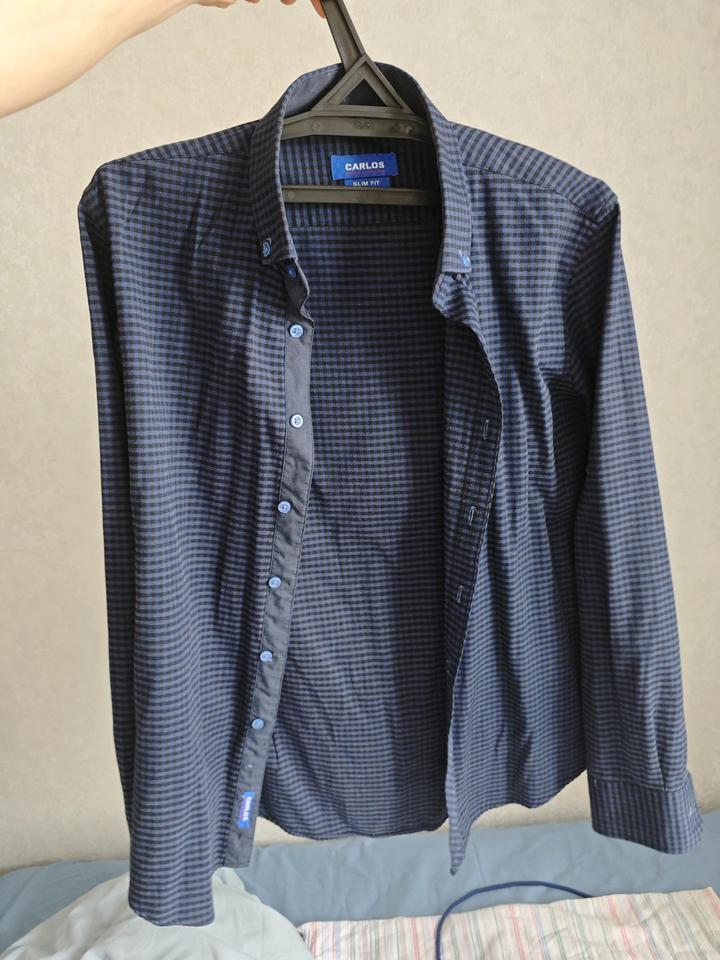 Рубашка классическая черная в клетку