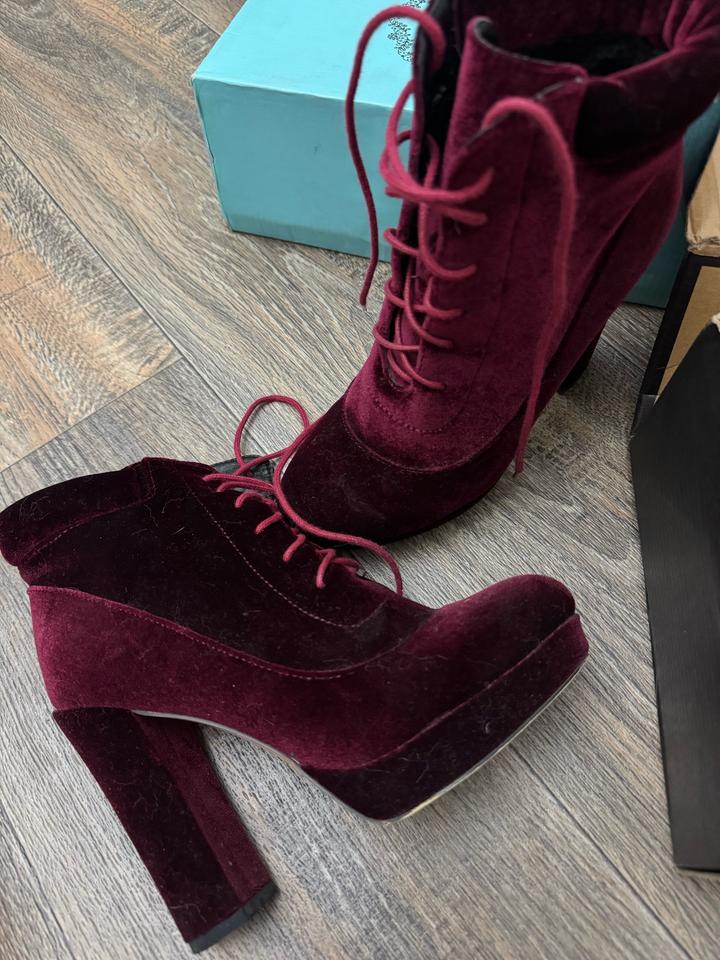 ботильоны из бархатистого текстиля