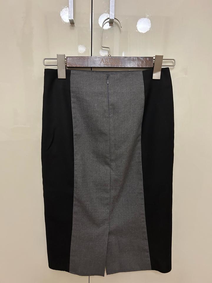 костюм-двойка (жакет + юбка) с контрастными вставками