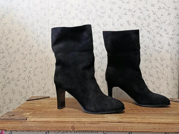 Сапоги женские, замша нат., р.37.5