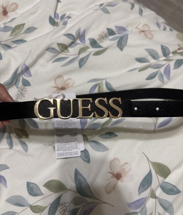 Черный ремень guess