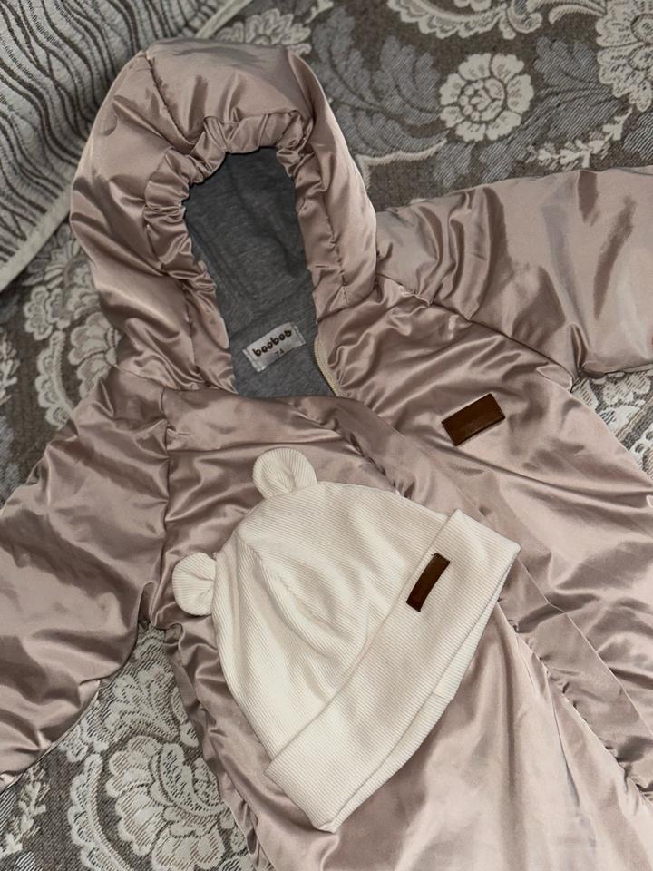 демисезонный комбинезон с шапочкой booboo