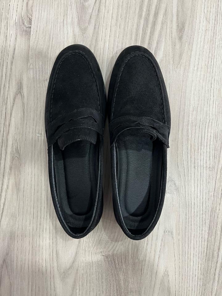 Лоферы из замши.