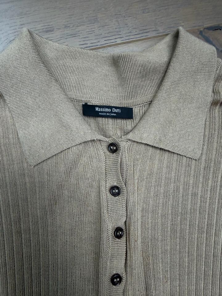 Трикотажное поло с длинным рукавом от Massimo Dutti