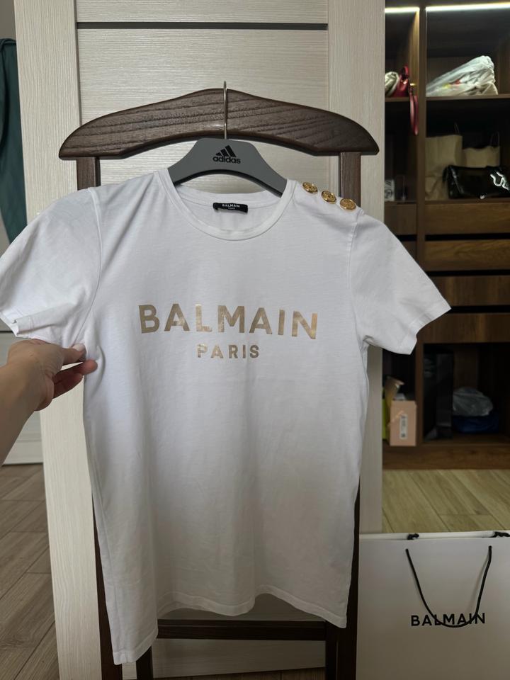 Белая футболка Balmain оригинал, размер XS