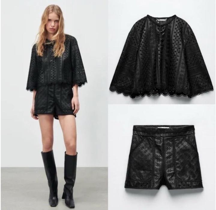 Кожаная двойка zara