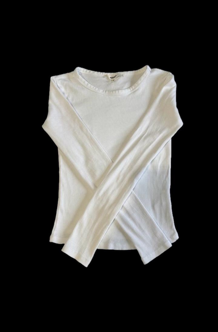 белый облегающий лонг из хлопка (Koton)