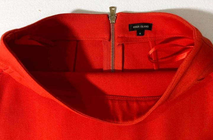 Юбка River Island Англия р 44 красная карандаш футляр с замком сзади