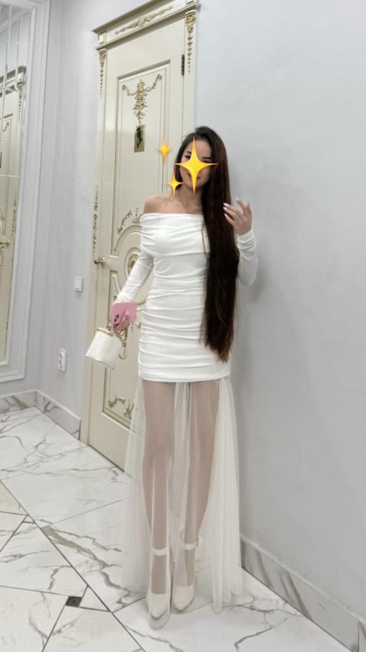 Белое вечернее платье (2 в 1)